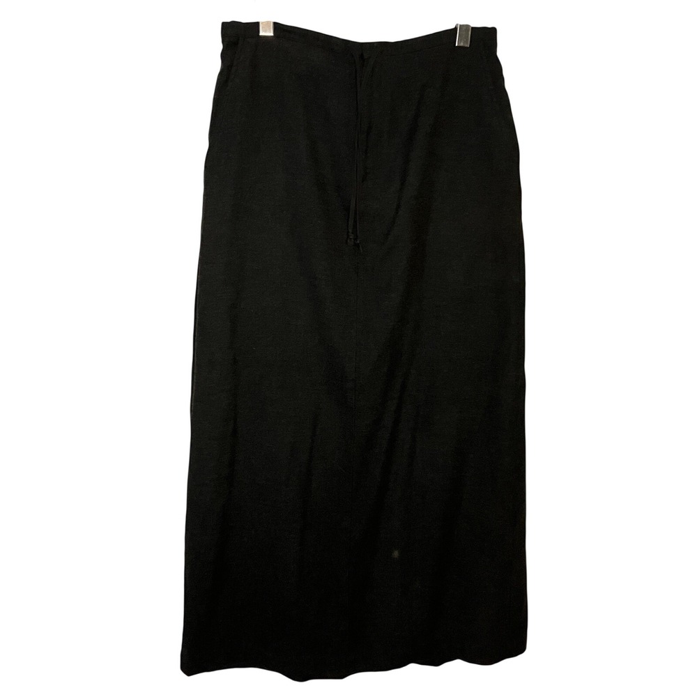 Y2K Gap Maxi Skirt Womens 12 Heathered‎ Gray Black Office Siren Career Goth